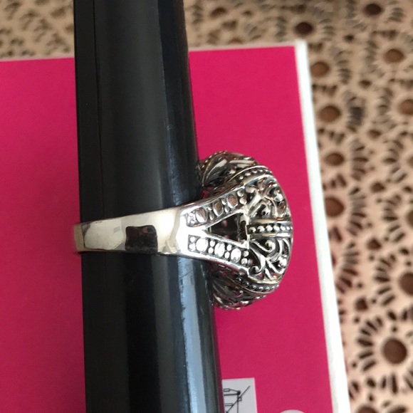 New Sterling silver cluster ring w/gold accent - Picture 2 of 4
